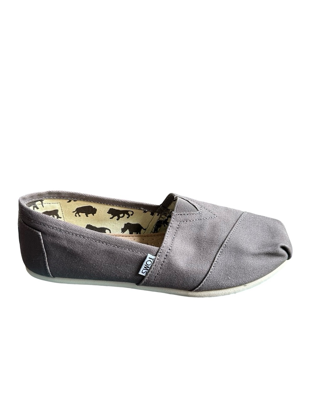 NWT TOMS Alpargata Classic Gray Slip On Canvas Shoes Gray 9 - Picture 2 of 7